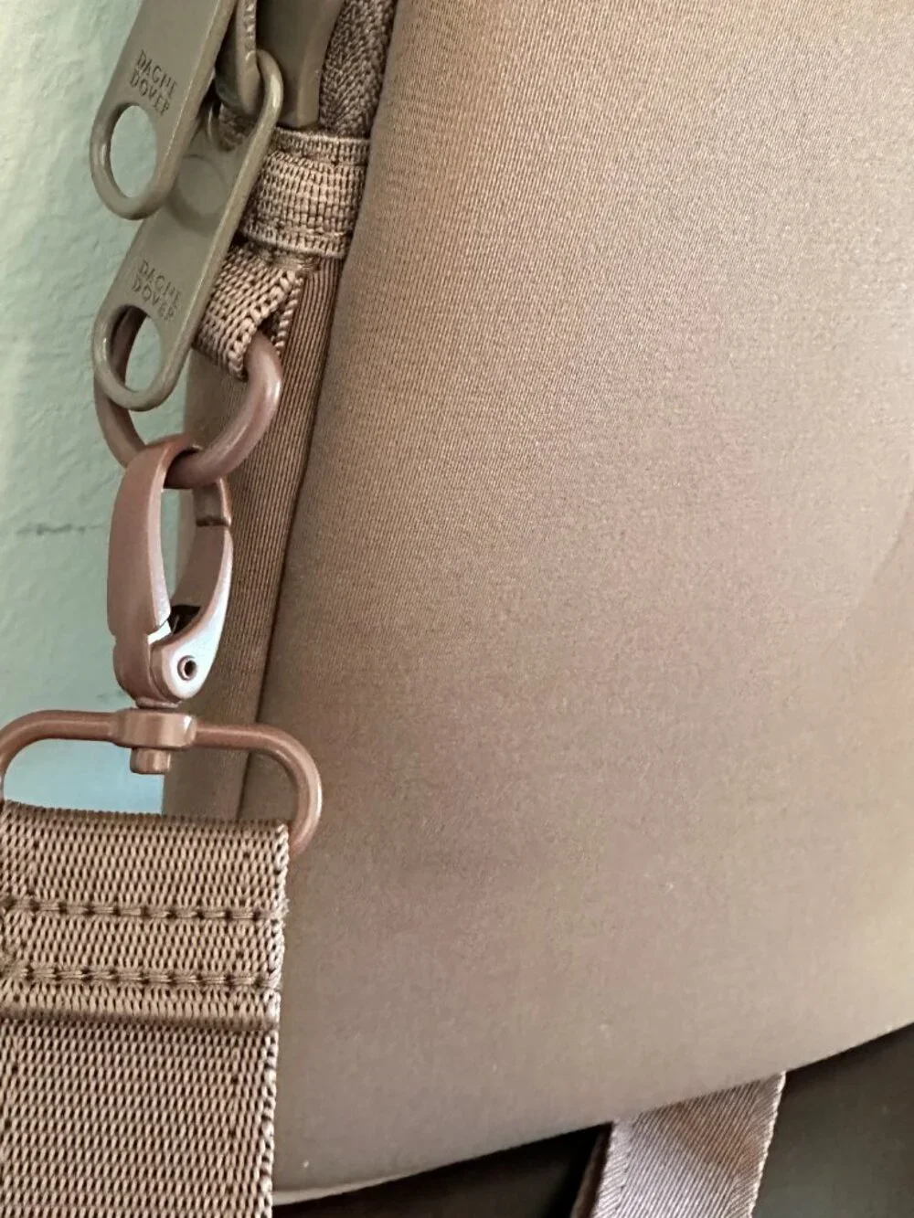 Dagne Dover Laptop Sleeve Crossbody Bag Blush Pink Color 11 x 8